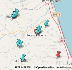 Mappa Viale Cesare Battisti, 62018 Potenza Picena MC, Italia (4.67286)