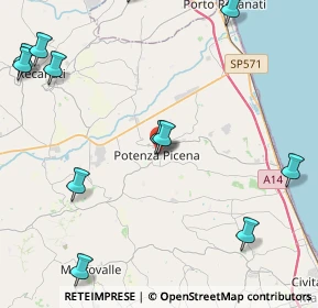 Mappa Via Tripoli, 62018 Potenza Picena MC, Italia (6.91)
