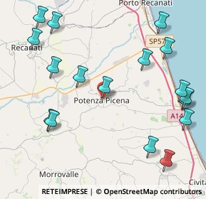 Mappa Via Tripoli, 62018 Potenza Picena MC, Italia (5.40059)