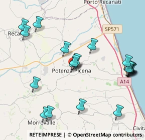 Mappa Via Tripoli, 62018 Potenza Picena MC, Italia (4.8595)