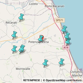 Mappa Via Dello Sport, 62018 Potenza Picena MC, Italia (5.28091)