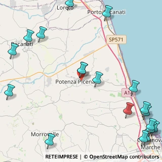 Mappa Via Dello Sport, 62018 Potenza Picena MC, Italia (7.081)