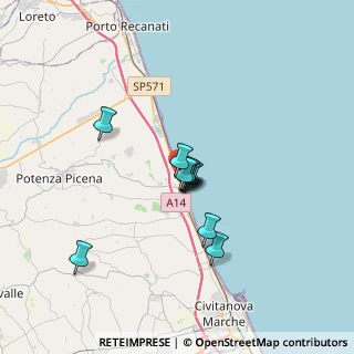 Mappa S.statale 16 km 333+950, 62018 Potenza Picena MC, Italia (2.28818)
