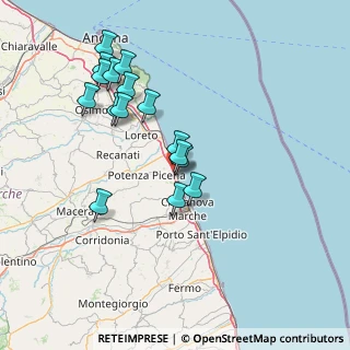 Mappa S.statale 16 km 333+950, 62018 Potenza Picena MC, Italia (14.8675)