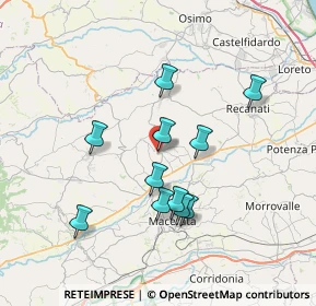 Mappa Vicolo delle Scuole, 62010 Montecassiano MC, Italia (6.63909)