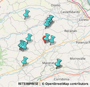 Mappa Vicolo delle Scuole, 62010 Montecassiano MC, Italia (7.41867)