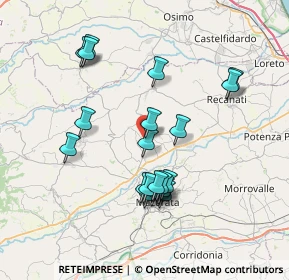 Mappa Vicolo delle Scuole, 62010 Montecassiano MC, Italia (7.292)