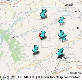 Mappa SP Treiese, 62010 Appignano MC, Italia (7.005)