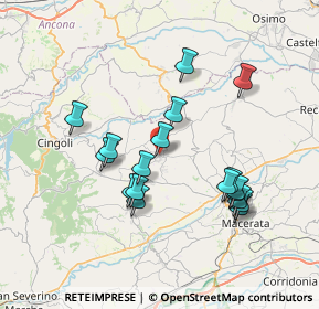 Mappa SP Treiese, 62010 Appignano MC, Italia (7.18222)