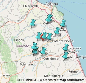 Mappa Via Giosuè Carducci, 62010 Montecassiano MC, Italia (11.624)