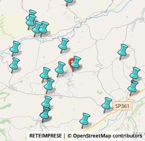 Mappa Via Alcide De Gasperi, 62010 Appignano MC, Italia (5.356)