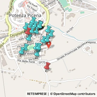 Mappa Via Antonio Segni, 62018 Potenza Picena MC, Italia (0.22)