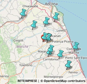 Mappa Località Annunziata, 62010 Montecassiano MC, Italia (14.36)