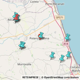 Mappa Via Segni, 62018 Potenza Picena MC, Italia (5.64692)