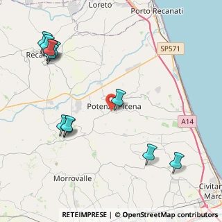 Mappa Via Salvo d'Acquisto, 62018 Potenza Picena MC, Italia (5.45583)