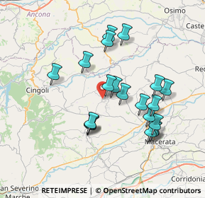 Mappa Via Luigi Pirandello, 62010 Appignano MC, Italia (7.0295)