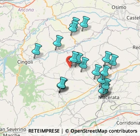 Mappa Via Giacomo Leopardi, 62010 Appignano MC, Italia (6.998)