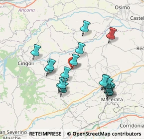 Mappa Via Giacomo Leopardi, 62010 Appignano MC, Italia (7.125)