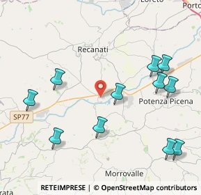 Mappa Contrada Sant'Agostino, 62019 Recanati MC, Italia (4.92545)