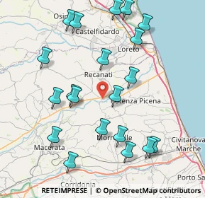 Mappa Contrada Sant'Agostino, 62019 Recanati MC, Italia (9.087)