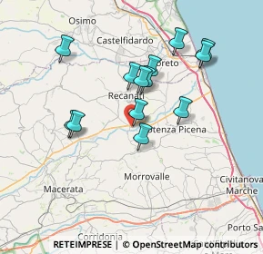 Mappa Contrada Sant'Agostino, 62019 Recanati MC, Italia (6.64846)