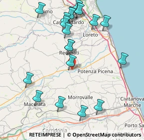 Mappa Contrada Sant'Agostino, 62019 Recanati MC, Italia (9.4895)