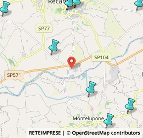 Mappa Contrada Sant'Agostino, 62019 Recanati MC, Italia (3.71833)