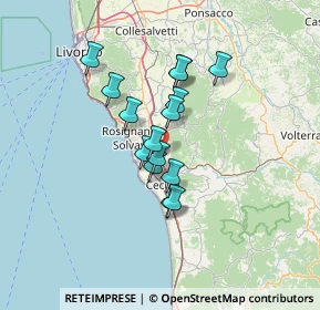 Mappa Via Pisana Livornese, 56040 Castellina Marittima PI, Italia (10.194)