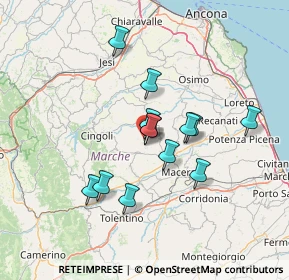 Mappa Via San Giovanni Battista, 62010 Appignano MC, Italia (11.54308)