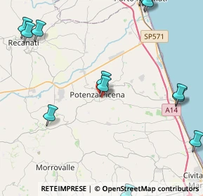 Mappa Via Fratelli Rosselli, 62018 Potenza Picena MC, Italia (6.9015)