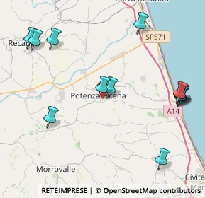 Mappa Via Fratelli Rosselli, 62018 Potenza Picena MC, Italia (5.17)