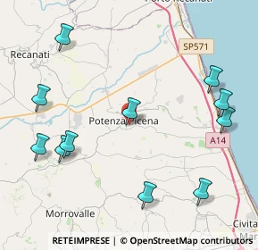 Mappa Via Fratelli Rosselli, 62018 Potenza Picena MC, Italia (5.15727)