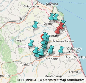 Mappa Località S. Giuseppe, 62010 Montecassiano MC, Italia (11.0275)