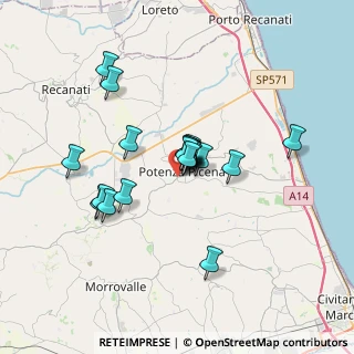 Mappa Via Don Giovanni Bosco, 62018 Potenza Picena MC, Italia (2.692)