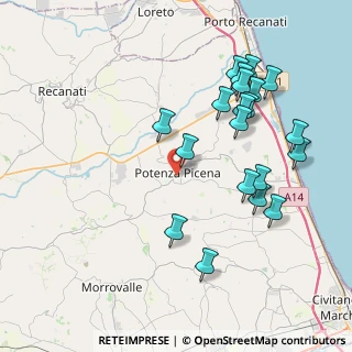 Mappa Via Santa Croce, 62018 Potenza Picena MC, Italia (4.364)