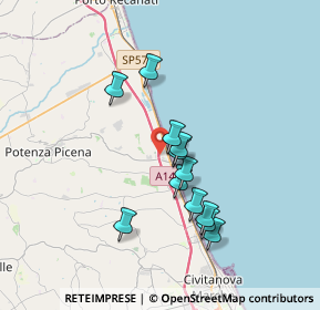 Mappa Via Ludwig Van Beethoven, 62018 Potenza Picena MC, Italia (3.07167)
