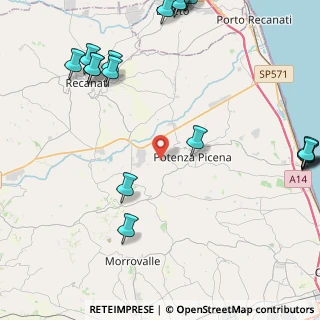 Mappa Contrada Case Bruciate, 62018 Potenza Picena MC, Italia (6.6425)