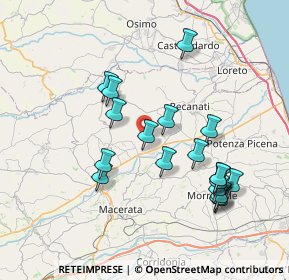 Mappa Fraz. Sambucheto, 62010 Montecassiano MC, Italia (7.72211)