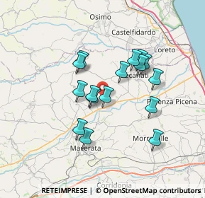 Mappa Fraz. Sambucheto, 62010 Montecassiano MC, Italia (5.96125)