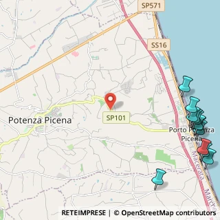 Mappa Santa casella, 62018 Potenza Picena MC, Italia (3.65667)