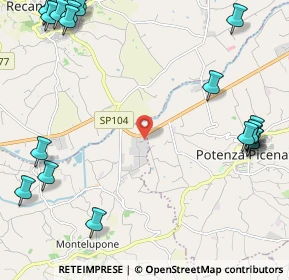 Mappa Via Firmino Guilietti, 62010 Montelupone MC, Italia (3.389)