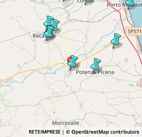Mappa Via Firmino Guilietti, 62010 Montelupone MC, Italia (5.99077)