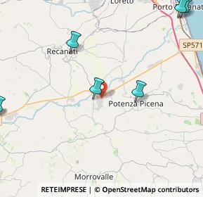 Mappa Via Firmino Guilietti, 62010 Montelupone MC, Italia (6.97727)