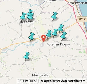 Mappa Via Firmino Guilietti, 62010 Montelupone MC, Italia (3.72545)