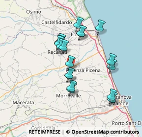 Mappa Via Firmino Guilietti, 62010 Montelupone MC, Italia (6.39632)