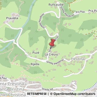 Mappa Strada Plesdinaz,  102, 39047 Santa Cristina Valgardena, Bolzano (Trentino-Alto Adige)