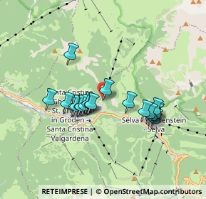 Mappa Strada Raiser, 39047 Santa Cristina Valgardena BZ, Italia (1.429)