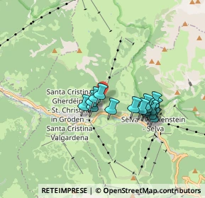 Mappa Strada Raiser, 39047 Santa Cristina Valgardena BZ, Italia (1.365)