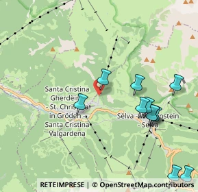 Mappa Strada Raiser, 39047 Santa Cristina Valgardena BZ, Italia (2.28909)