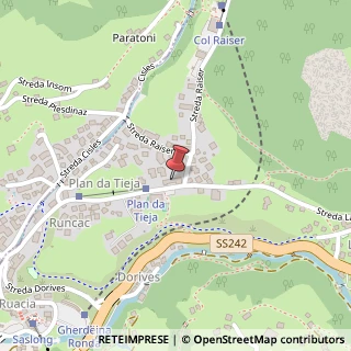 Mappa Strada Plan da Tieja, 67, 39048 Selva di Val Gardena, Bolzano (Trentino-Alto Adige)